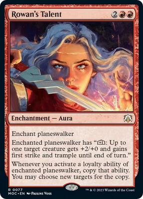Rowan's Talent card from Commander: March of the Machine