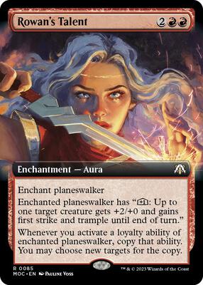 Rowan's Talent (Extended Art) card from Commander: March of the Machine