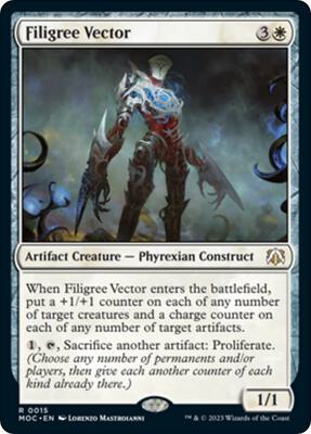 Filigree Vector card from Commander: March of the Machine