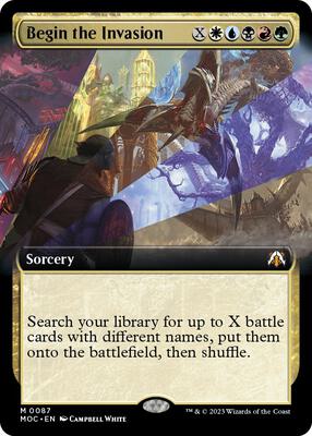 Begin the Invasion (Extended Art) card from Commander: March of the Machine