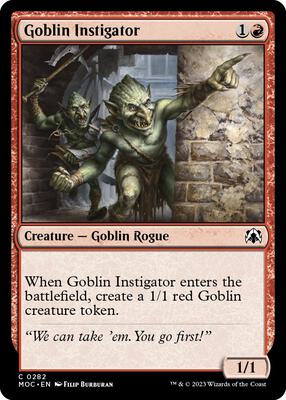 Goblin Instigator card from Commander: March of the Machine