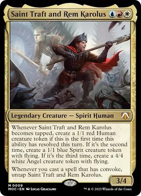 Saint Traft and Rem Karolus card from Commander: March of the Machine
