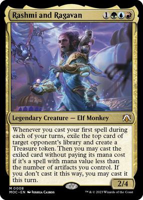 Rashmi and Ragavan card from Commander: March of the Machine