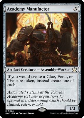 Academy Manufactor card from Commander: March of the Machine