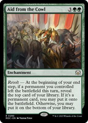 Aid from the Cowl card from Commander: March of the Machine