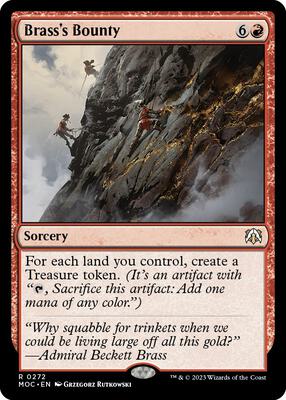 Brass's Bounty card from Commander: March of the Machine