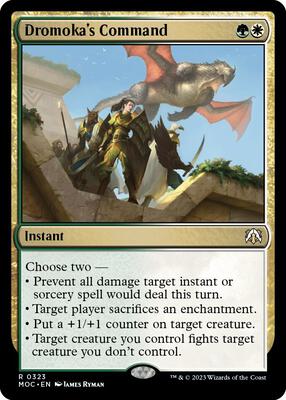 Dromoka's Command card from Commander: March of the Machine