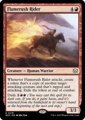 Flamerush Rider card from Commander: March of the Machine
