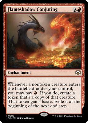 Flameshadow Conjuring card from Commander: March of the Machine