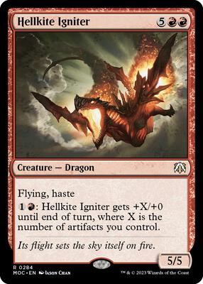 Hellkite Igniter card from Commander: March of the Machine