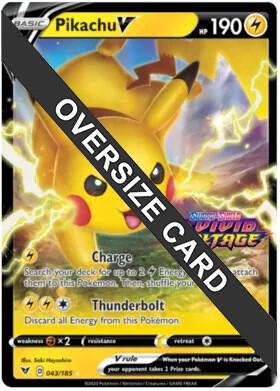 Pikachu V - 043/185 (Vivid Voltage Stamped) card from Jumbo Cards