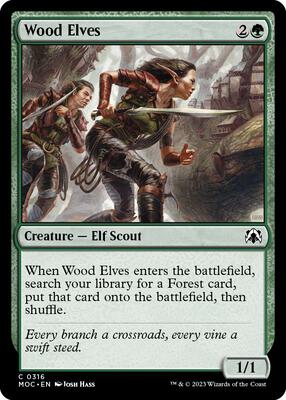 Wood Elves card from Commander: March of the Machine