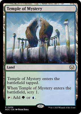 Temple of Mystery card from Commander: March of the Machine