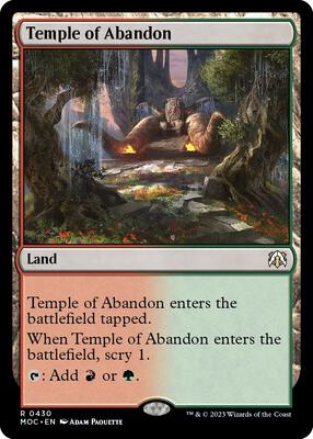 Temple of Abandon card from Commander: March of the Machine