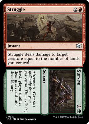 Struggle // Survive card from Commander: March of the Machine