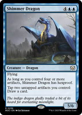 Shimmer Dragon card from Commander: March of the Machine