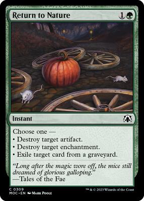 Return to Nature card from Commander: March of the Machine