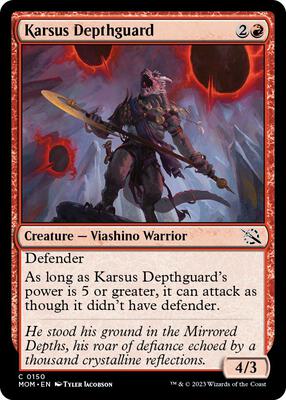Karsus Depthguard card from March of the Machine