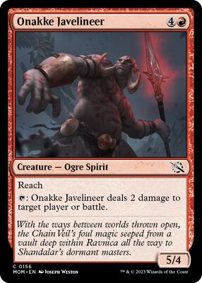 Onakke Javelineer card from March of the Machine