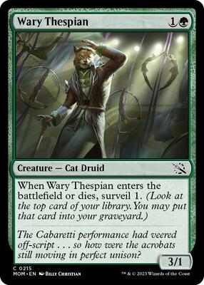Wary Thespian card from March of the Machine