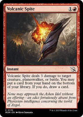 Volcanic Spite card from March of the Machine