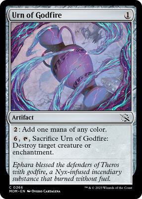 Urn of Godfire card from March of the Machine