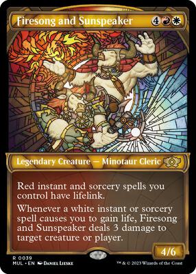 Firesong and Sunspeaker card from March of the Machine: Multiverse Legends