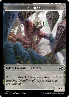 Eldrazi // Angel Double-sided Token card from Commander: March of the Machine