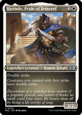Kwende, Pride of Femeref (Foil Etched) card from March of the Machine: Multiverse Legends