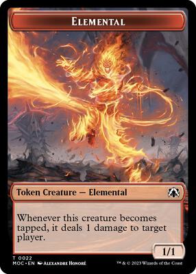 Elemental // Elemental Double-sided Token card from Commander: March of the Machine
