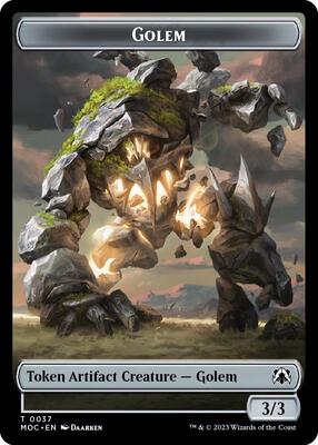 Golem // Blood Double-sided Token card from Commander: March of the Machine