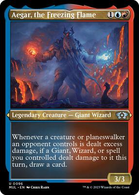 Aegar, the Freezing Flame (Foil Etched) card from March of the Machine: Multiverse Legends