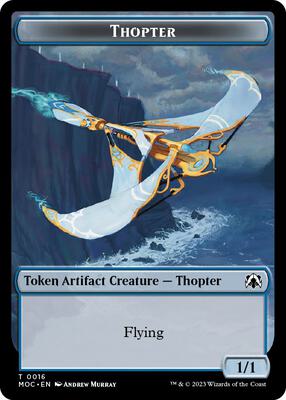 Thopter // Gold Double-sided Token card from Commander: March of the Machine
