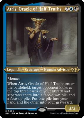 Atris, Oracle of Half-Truths (Foil Etched) card from March of the Machine: Multiverse Legends