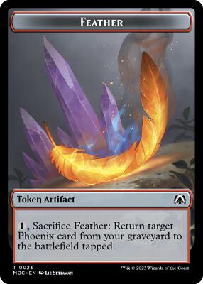 Feather // Servo Double-sided Token card from Commander: March of the Machine