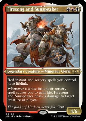 Firesong and Sunspeaker (Foil Etched) card from March of the Machine: Multiverse Legends
