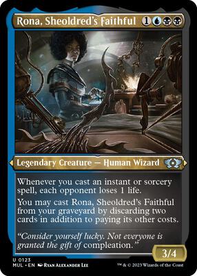 Rona, Sheoldred's Faithful (Foil Etched) card from March of the Machine: Multiverse Legends