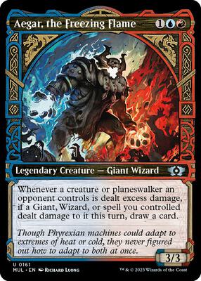 Aegar, the Freezing Flame (Halo Foil) card from March of the Machine: Multiverse Legends