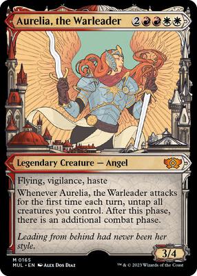 Aurelia, the Warleader (Halo Foil) card from March of the Machine: Multiverse Legends
