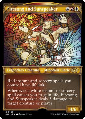 Firesong and Sunspeaker (Halo Foil) card from March of the Machine: Multiverse Legends