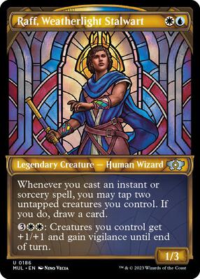 Raff, Weatherlight Stalwart (Halo Foil) card from March of the Machine: Multiverse Legends