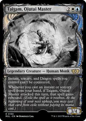 Taigam, Ojutai Master (Halo Foil) card from March of the Machine: Multiverse Legends