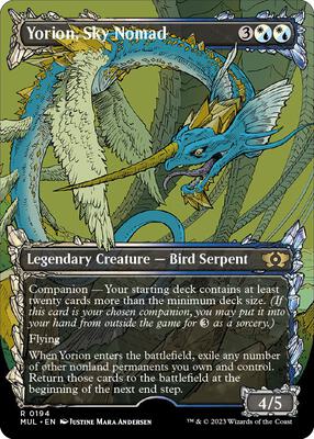 Yorion, Sky Nomad (Halo Foil) card from March of the Machine: Multiverse Legends