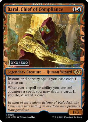 Baral, Chief of Compliance (Serial Numbered) card from March of the Machine: Multiverse Legends