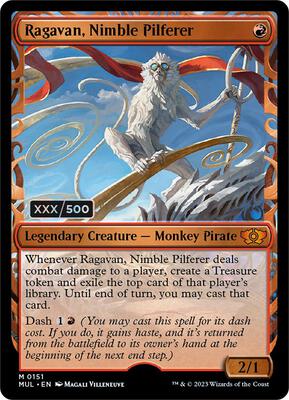 Ragavan, Nimble Pilferer (Serial Numbered) card from March of the Machine: Multiverse Legends