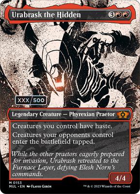 Urabrask the Hidden (Serial Numbered) card from March of the Machine: Multiverse Legends