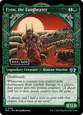 Fynn, the Fangbearer (Serial Numbered) card from March of the Machine: Multiverse Legends