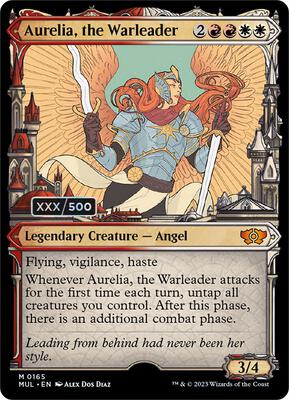 Aurelia, the Warleader (Serial Numbered) card from March of the Machine: Multiverse Legends