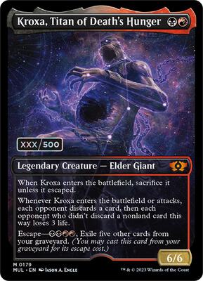 Kroxa, Titan of Death's Hunger (Serial Numbered) card from March of the Machine: Multiverse Legends