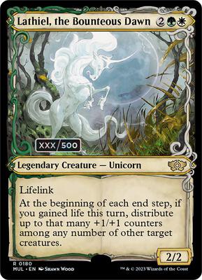 Lathiel, the Bounteous Dawn (Serial Numbered) card from March of the Machine: Multiverse Legends